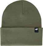 4F Beanie Beanie Knitted in Khaki color