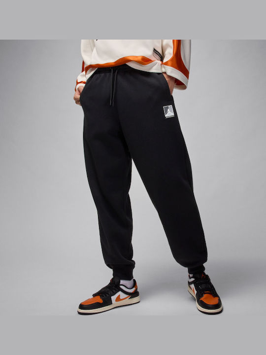 Jordan Brooklyn Pantaloni de trening Lucios Negru