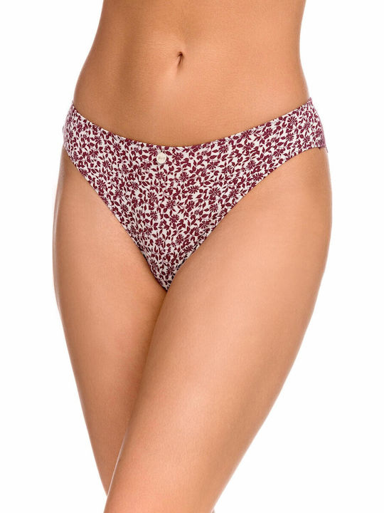 Damen Slip mit Spitze Print