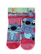 Disney Kids' Socks Non-Slip Stitch Stitch Fuchsia Pink