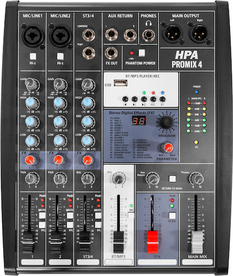 HPA PROMIX4 24 XLR Inputs & Bluetooth