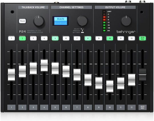 Behringer P-24 0609-AAM86-EU1 Самоусилваща Цифрова конзола 12 канала с Фантомно захранване & 12 XLR входове