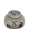 Double Aromatherapy Essential Oils & Wax Melt Oval Grey 16cm