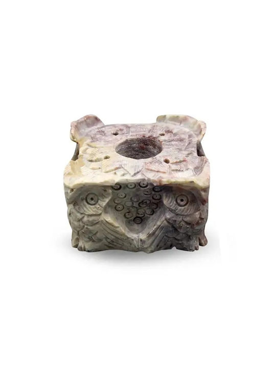 Πέτρινη Βάση Κώνους & Αρωματικά Στικ Soapstone Owl Burner