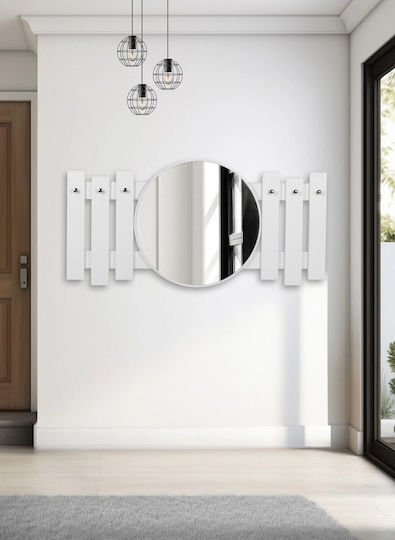Wandhalterung Weißer Spiegel MDF 120x60x60cm