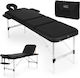 Modernhome Bett Massage und Physiotherapie Schwarz aus Aluminium 186x80cm.