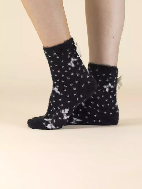 Noidinotte Women's Patterned Socks Black