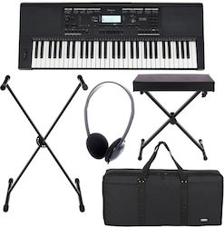 Startone Αρμόνιο MK-400 Set με 61 Δυναμικά Πλήκτρα με Βάση, Αναλόγιο και Σκαμπό Μαύρο
