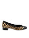 Anatomic Patent Leather Pointed Toe Brown Low Heels Animal Print
