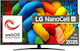 LG Smart Τηλεόραση 55" 4K UHD LED NanoCell AI NANO81 HDR (2025) 55NANO81A3A