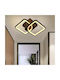 Meisa Schwarz Integrierte LED Deckenleuchte Särkiku 4000k Geometrisches Design 20 × 35 × 10 Cm