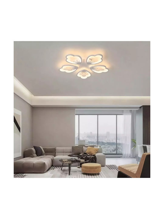 Ms17005-5 Alb Luminiță De Tavan Montată 5 LED Lumină Design Modern Și Simplu 70 × 70 × 10 Cm