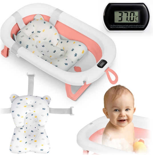 Ricokids Foldable Baby Bath with Thermometer White