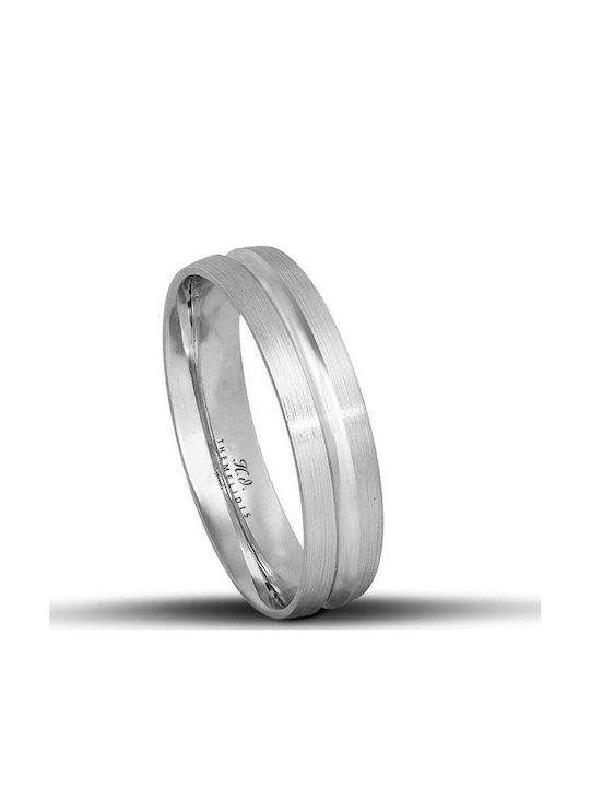 Original Wedding Rings White Gold 5mm Matte Lus...