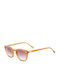 Women's Sunglasses with Brown Plastic Frame and Brown Lens