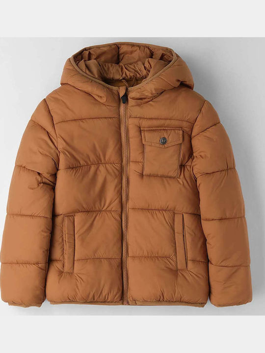 iDO Padded Παιδικό Casual Μπουφάν Καφέ