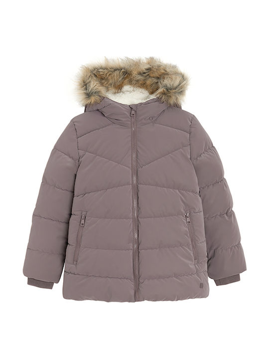 Kids Casual Short Jacket with Hood Grey