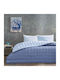 Tac Set Pilotă Semi-dublu cu Umplutură Microfiber 195x215cm Albastru 6buc