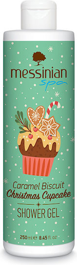 Messinian Spa Caramel Biscuit Christmas Cupcake Bubble Bath Gel with Shea Butter & Caramel Scent 250ml
