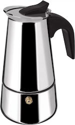 Elektrisch Espresso-Kanne 6 Cups Edelstahl Silber