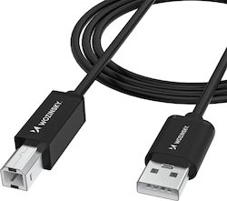 Wozinsky USB 2.0 USB-C Male - USB-B 1m