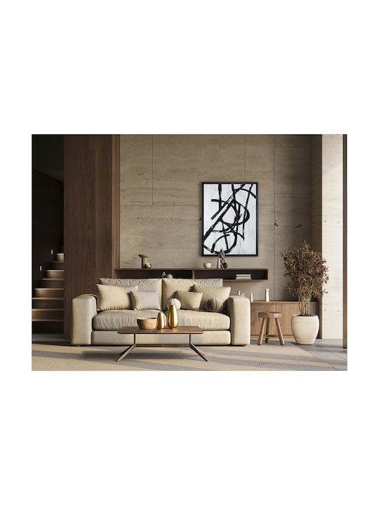 Graphos Blanco 500821 – Διακοσμητικό Κάδρο 75x100cm Εκτύπωση Γυαλί Μαύρη Κορνίζα