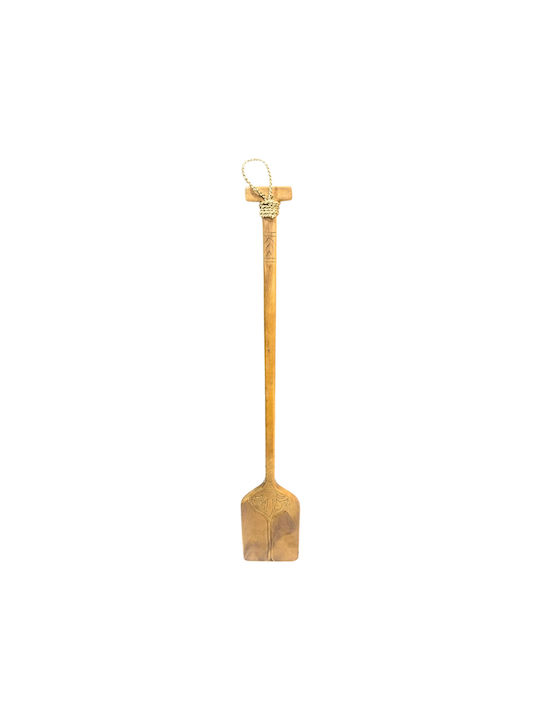 Inart Hanging Wall Decor Paddly Handmade Beige Wooden 120x3x20cm