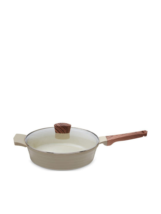 Izzy Elea Tigaie Sauté din Aluminiu cu Capac cu Înveliș Ceramic 28cm