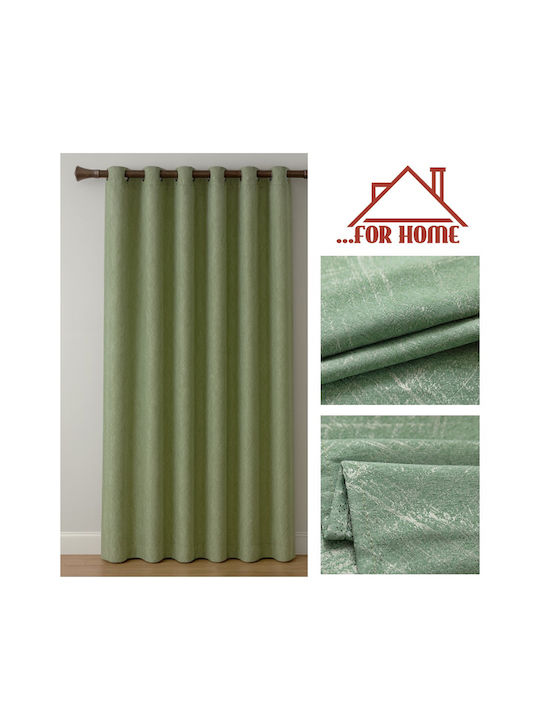 ForHome Perdea Cu Capse Verde 140x270cm