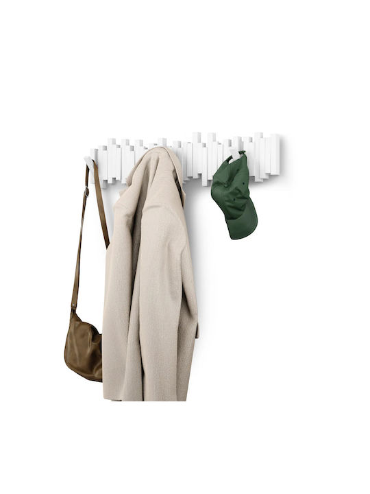 Umbra Wall Hanger Abs Plastic 8 Hooks White 72x...