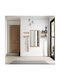 SteweHome Wandhalterung Spiegel Weiß Mdf Skandinavischer Stil 135x85x14cm
