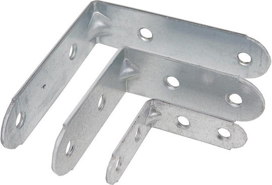 Metal-con Raft de colț Galvanizat în Culoare Gri 100x100mm 1buc 01-1006