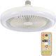 Spot Light Ceiling Fan with Light Fixture White
