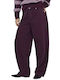Mw Women's Jean Pants Burgundy