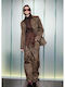 Damen Stoff Hose Cammello