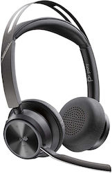 HP Voyager Focus 2 Microsoft Teams Ασύρματα On Ear Multimedia Ακουστικά με μικρόφωνο και σύνδεση USB-C