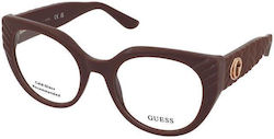 Guess Damen Acetat Brillengestell Katzenauge Burgundisch Guess Damen Acetat Brillengestell Katzenauge Burgundisch