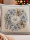 Linea Home Weihnachtsdekorativer Kissenbezug Quadratisch Beige 45x45cm