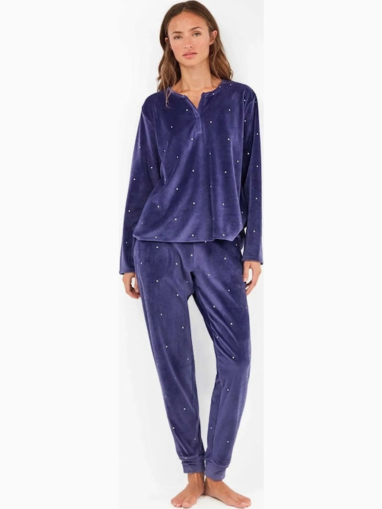 Gisela Set Pijamale pentru Femei Albastru