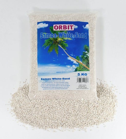 Физически Пясък За Аквариум Orbit Samoa Бял Пясък 2-3 Мм 5 Кг