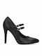 Pumps mit Riemchen & hoher Absatz Schwarz