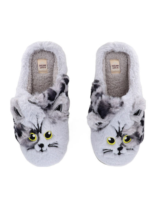 B-Soft Winter Women's Slippers Gray