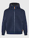 Men's Knitted Cardigan with Hood Navy Blue