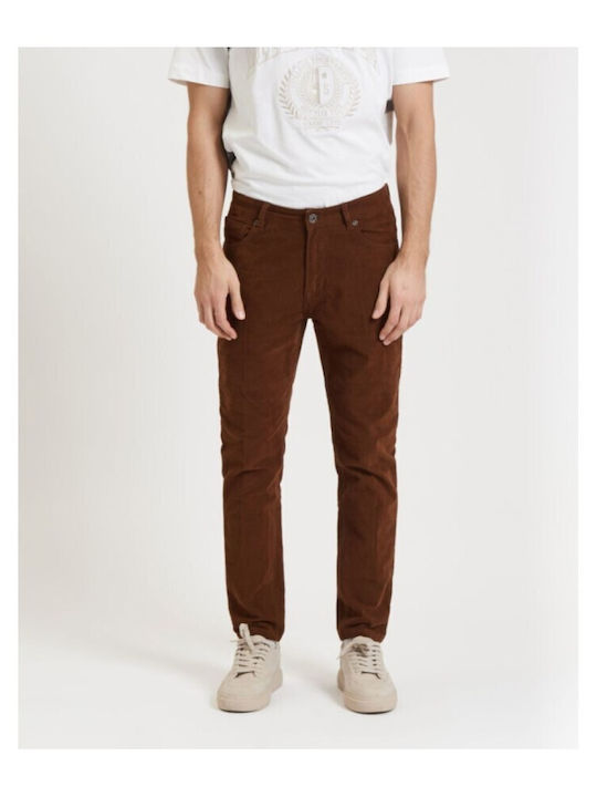 Trousers in Regular Fit Brown