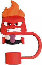 Silicone Cover Straw Emotions Anger