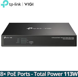 TP-LINK VIGI NVR1008H-8MP V1.20 Δικτυακό Καταγραφικό NVR 8 Καμερών 8 Θύρες POE+ 113W TP-LINK VIGI NVR1008H-8MP V1.20 Δικτυακό Καταγραφικό NVR 8 Καμερών 8 Θύρες POE+ 113W
