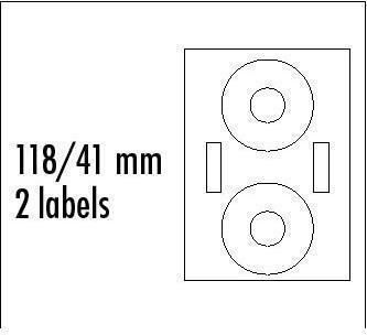 Logo Αυτοκόλλητες Ετικέτες Α4 Ορθογώνιες 118x41mm