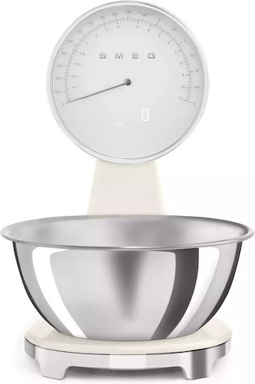 Smeg Ψηφιακή Ζυγαριά Κουζίνας με Κάδο έως 5kg Μπεζ