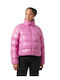 Kurz Damen Puffer Jacke für Winter Rosa