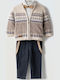 Kinder-Set mit Hose Winter 3Stück Beige
